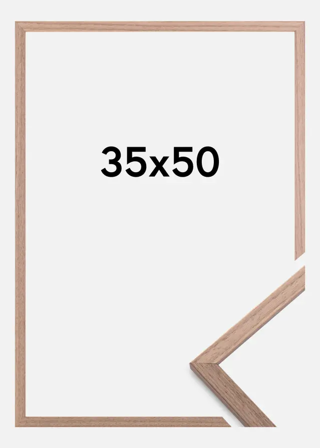 Cornice Edsbyn Vetro acrilico Noce chiaro 35x50 cm