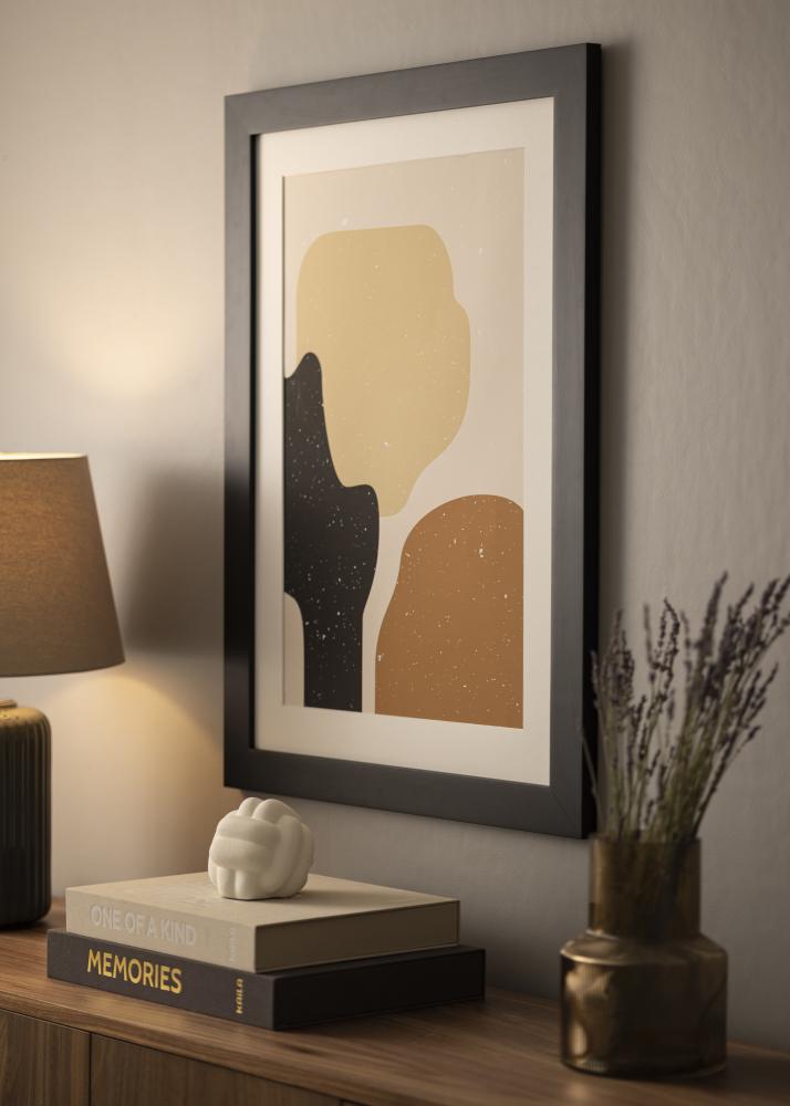 Cornice Härjedalen Vetro acrilico Nero 80x80 cm