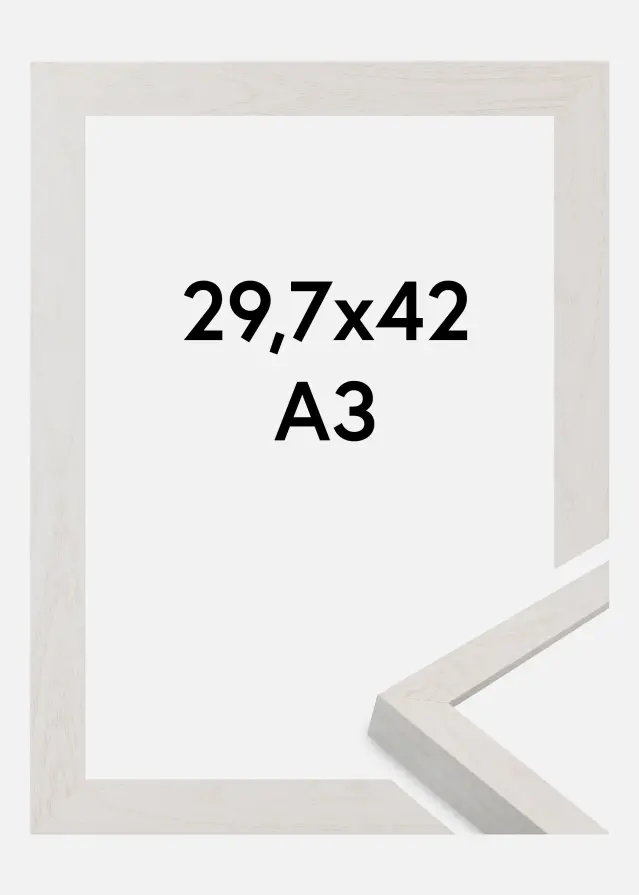 Cornice Wells Vetro acrilico Bianco 29.7x42 cm (A3)