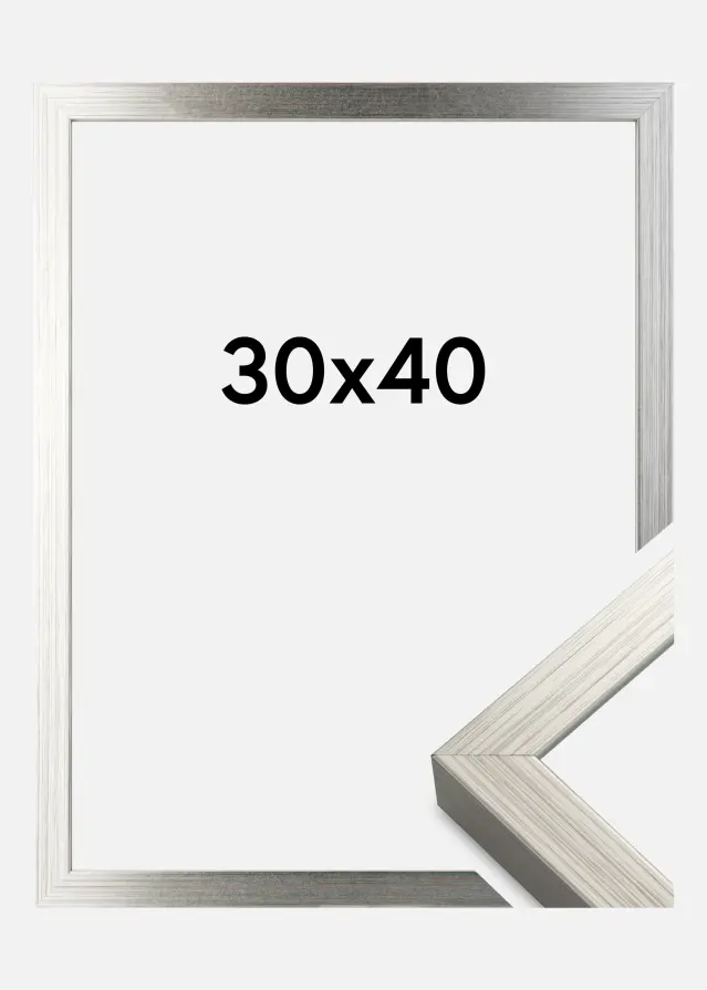 Cornice Falun Vetro acrilico Argento 30x40 cm