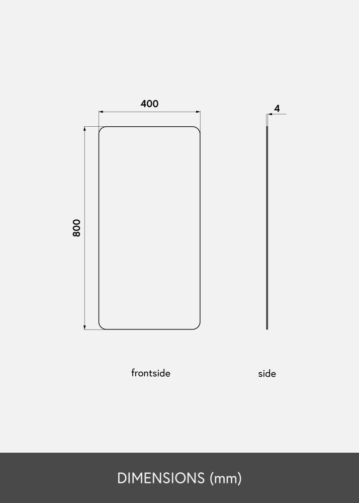 KAILA Specchio Rettangolo Oro Rosa 40x80 cm