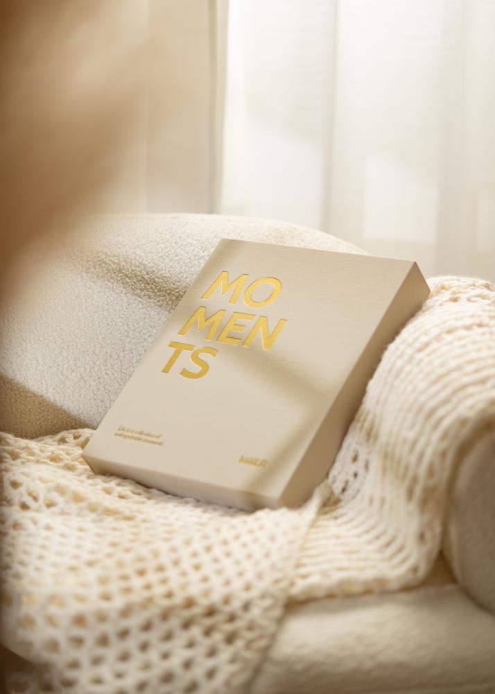 KAILA MOMENTS Crema - Coffee Table Photo Album (60 Pagine nere / 30 fogli)
