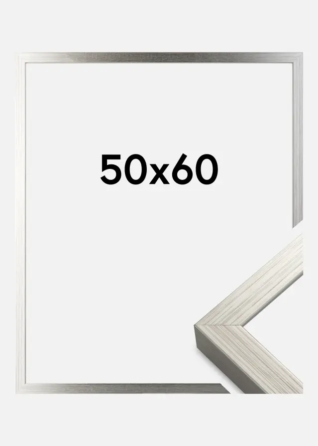 Cornice Falun Vetro acrilico Argento 50x60 cm