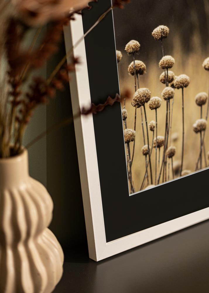 Cornice Selection Bianco 40x50 cm - Passe-partout Nero 29,7x42 cm (A3)