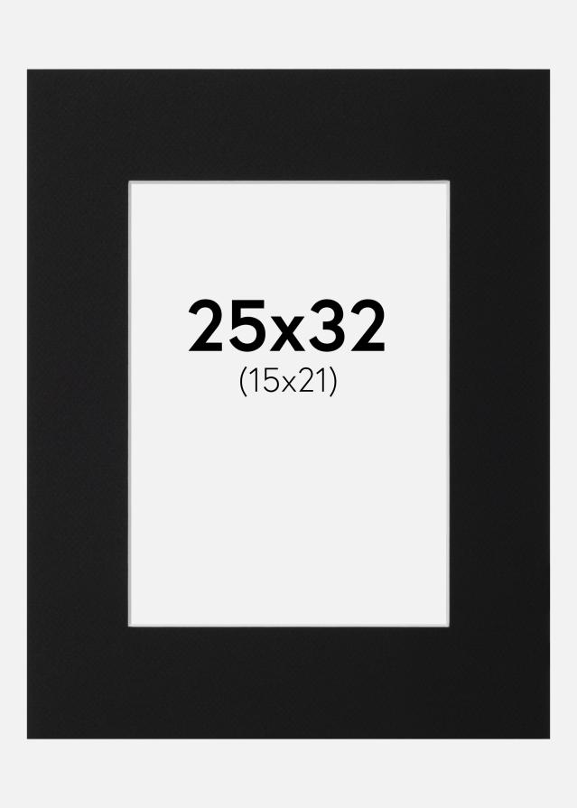 Passe-partout Nero Standard (Bordo interno bianco) 25x32 cm (15x21)