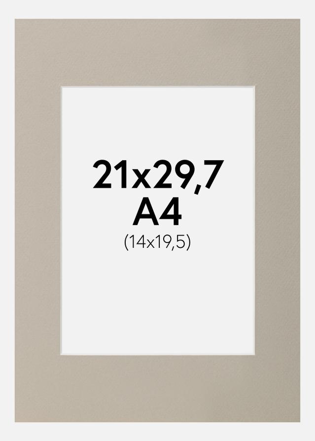 Passe-partout Grigio perla A4 21x29,7 cm (14x19,5)