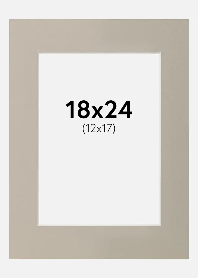 Passe-partout Grigio perla 18x24 cm (12x17)