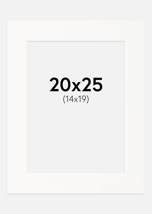 Passe-partout Offwhite (Bordo interno bianco) 20x25 cm (14x19)