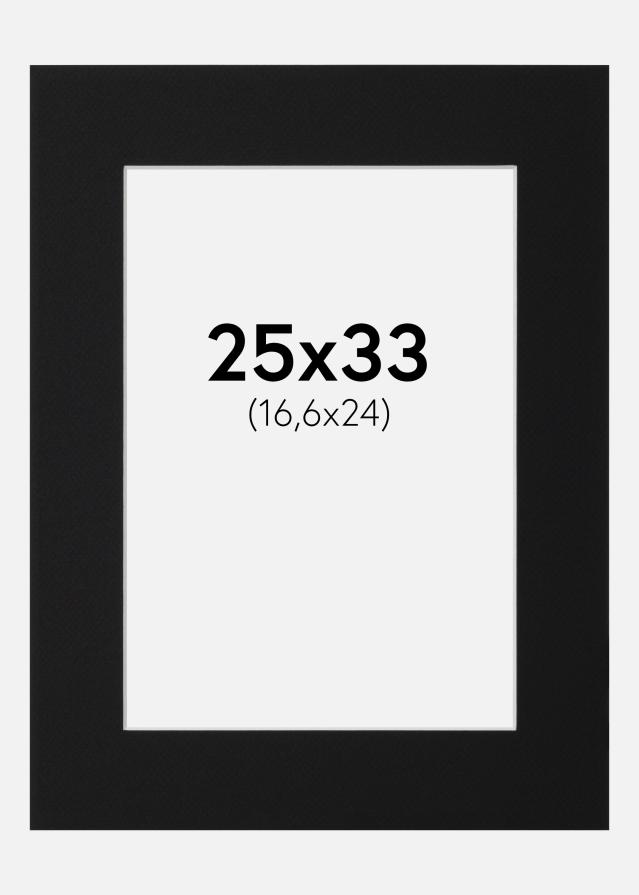 Passe-partout Nero Standard (Bordo interno bianco) 25x33 cm (16,6x24)