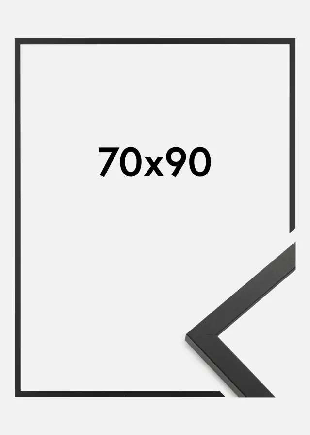 Cornice Trendy Vetro Acrilico Nero 70x90 cm