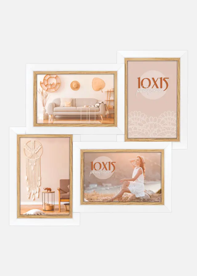 Ayas 4Q Cornici multiple Bianco - 4 Immagini