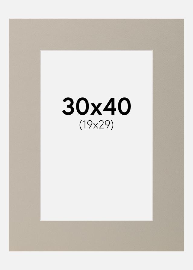 Passe-partout Grigio perla 30x40 cm (19x29)