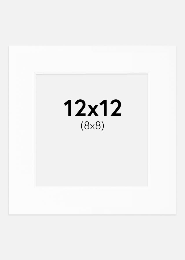 Passe-partout Bianco Standard (Bordo interno bianco) 12x12 cm (8x8)