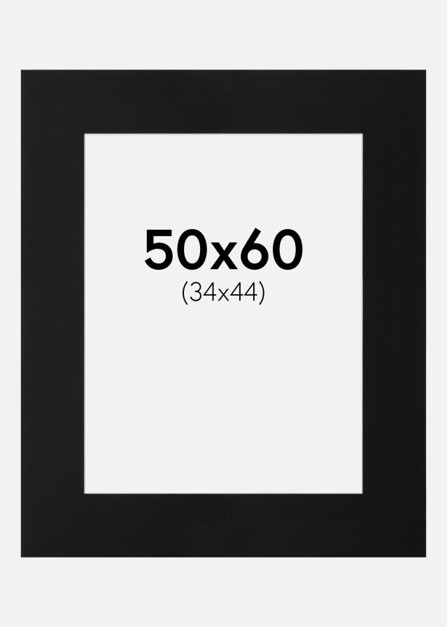 Passe-partout Nero Standard (Bordo interno bianco) 50x60 cm (34x44)