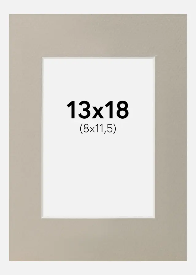 Passe-partout Grigio perla 13x18 cm (8x11,5)