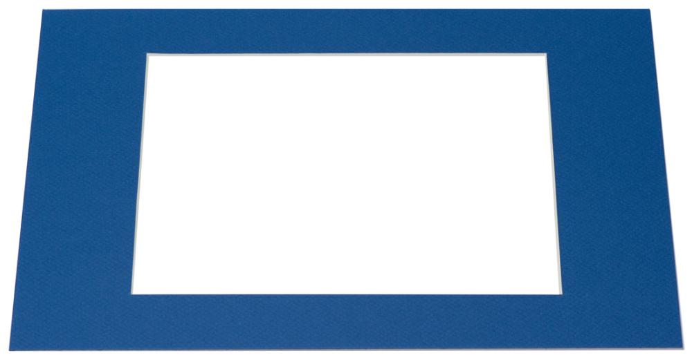 Passe-partout Blu (Bordo interno bianco) - Su misura