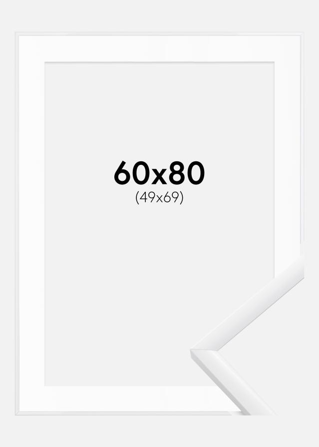 Cornice New Lifestyle Bianco 60x80 cm - Passe-partout Bianco 50x70 cm