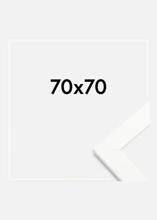 Cornice Trendline Vetro acrilico Bianco 70x70 cm