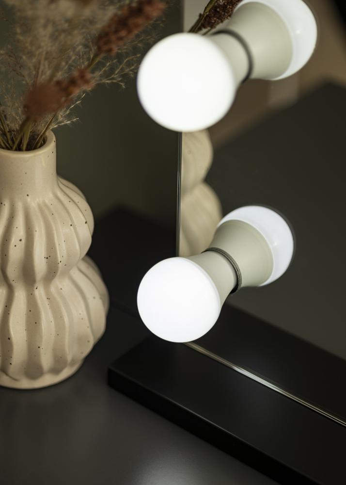 KAILA Specchio per trucco Hollywood Edge 15 E27 Nero 100x80 cm