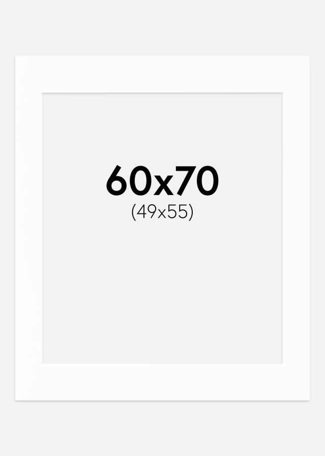 Passe-partout Canson Bianco (Bordo interno bianco) 60x70 cm (49x55)