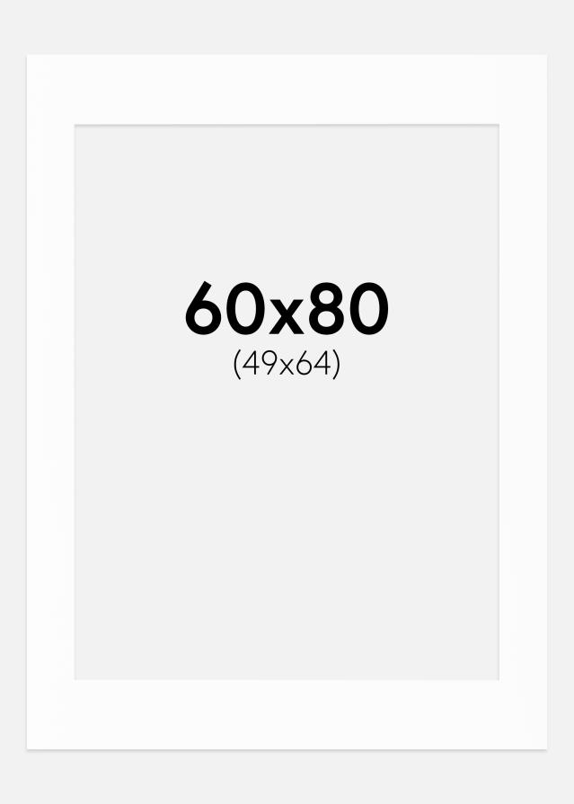 Passe-partout Canson Bianco (Bordo interno bianco) 60x80 cm (49x64)