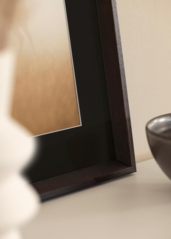 Cornice Globe Espresso 40x40 cm - Passe-partout Nero 30x30 cm