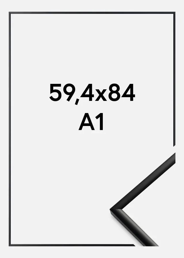 Cornice New Lifestyle Vetro acrilico Nero opaco 59,4x84,1 cm (A1)