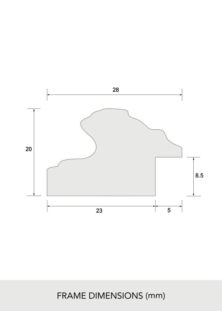 Cornice Swirl Vetro Acrilico Oro 30x40 cm