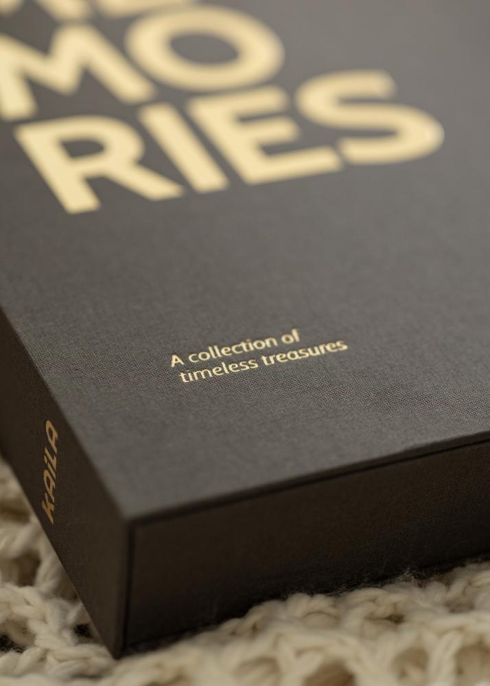 KAILA MEMORIES Black XL - Coffee Table Photo Album - 60 Immagini 11x15 cm