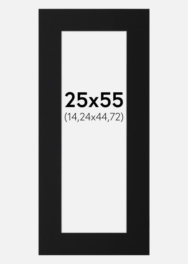 Passe-partout Nero Standard (Bordo interno bianco) 25x55 cm (14,24x44,72)