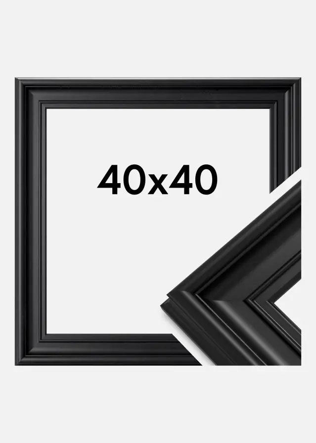 Cornice Mora Premium Vetro acrilico Nero 40x40 cm