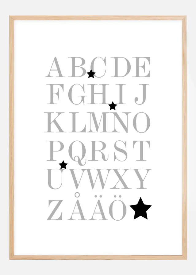 ABC - Grigio/nero Poster