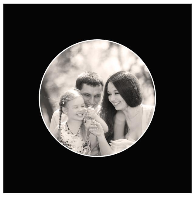 Passe-partout Rotondo Nero 13x13 cm (9x9 cm)