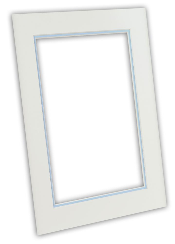 Passe-partout a due strati - Bianco/Blu chiaro