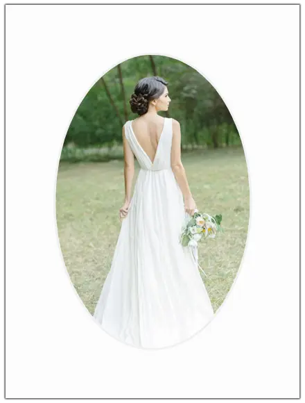 Passe-partout Bianco (Bordo interno bianco) Ovale A4 21x29,7 cm (14x19,5)