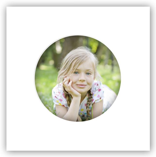 Passe-partout Rotondo Bianco 50x50 cm (39x39 cm)