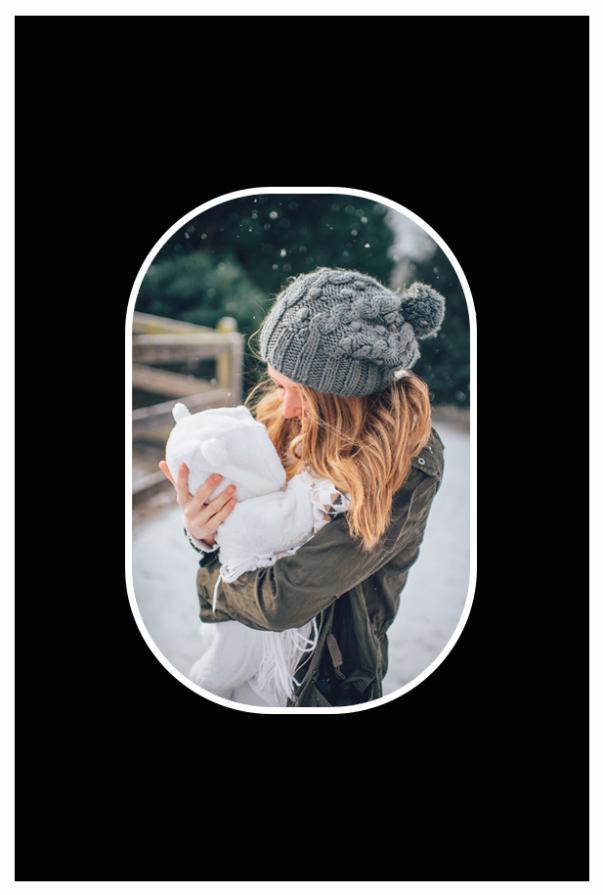 Passe-partout Nero Angoli arrotondati 10x15 cm (6x9 cm)