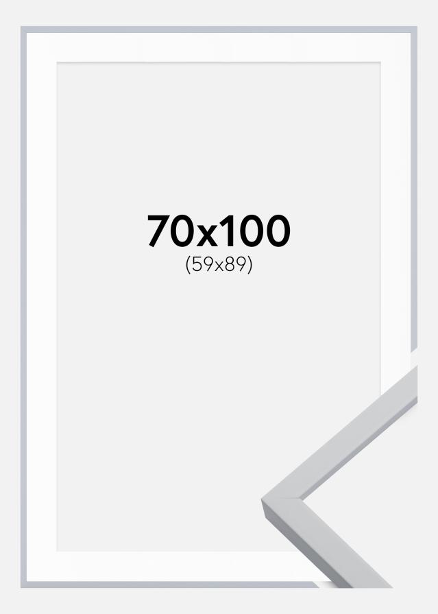 Cornice Oslo Bianco 70x100 cm - Passe-partout Bianco 60x90 cm