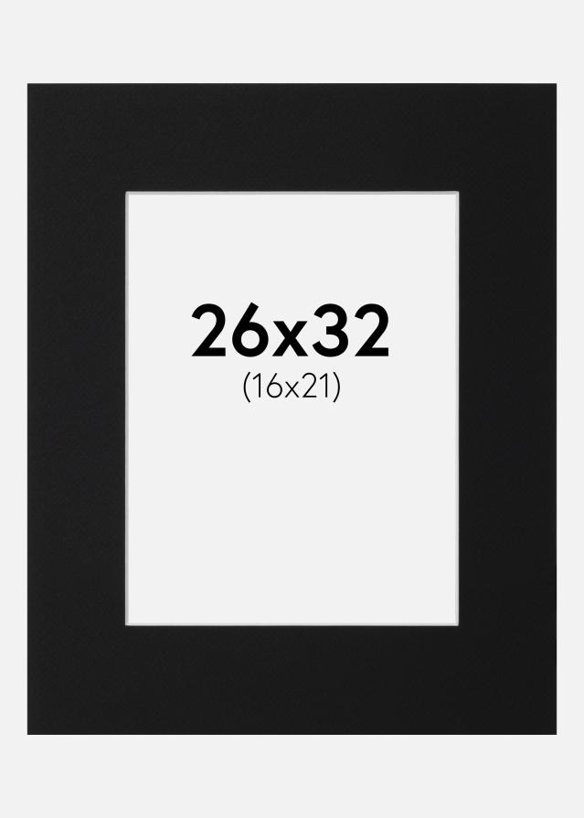 Passe-partout Nero Standard (Bordo interno bianco) 26x32 cm (16x21)