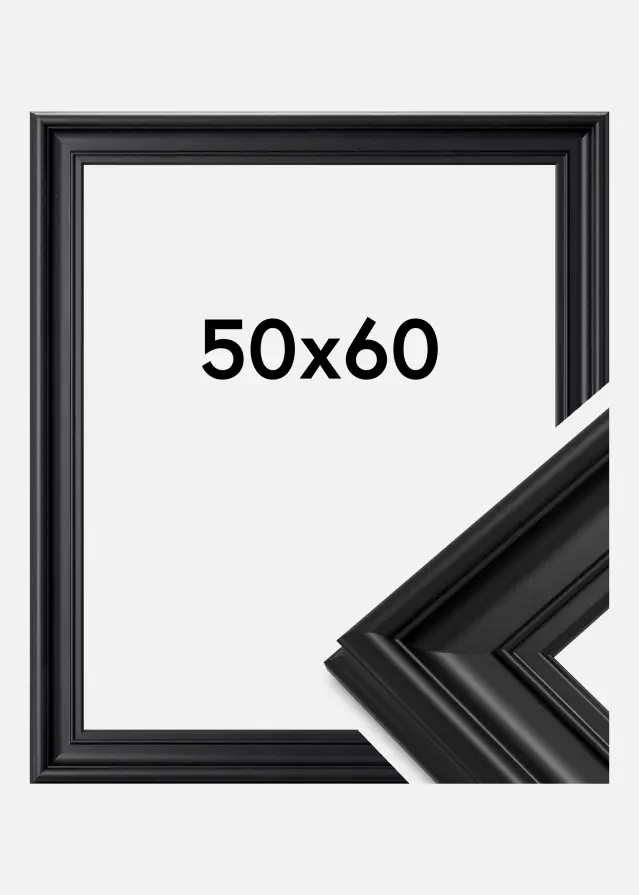 Cornice Mora Premium Vetro acrilico Nero 50x60 cm