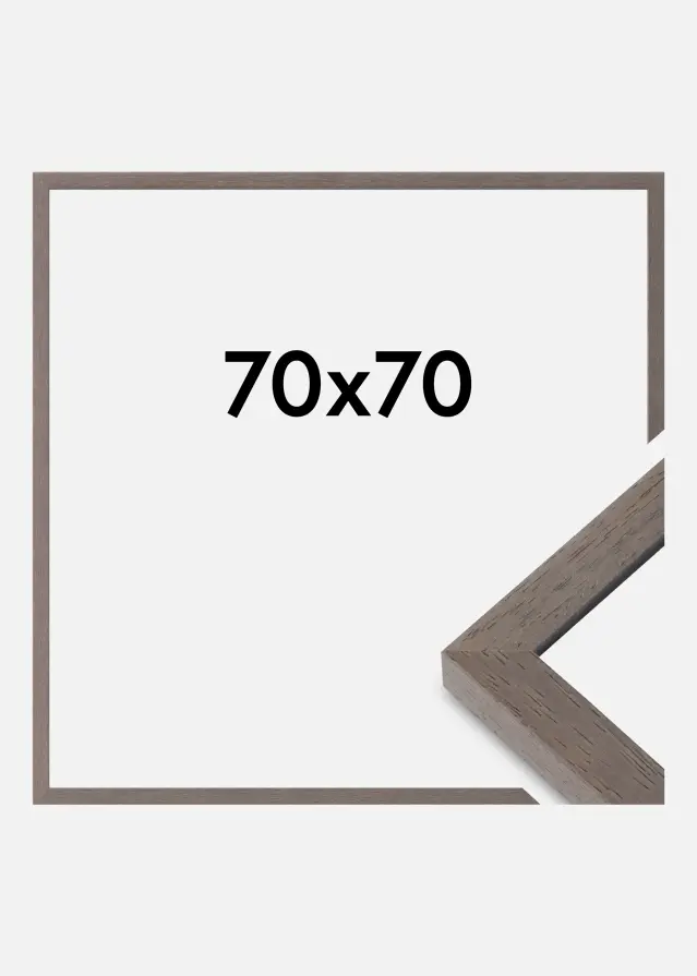 Cornice Hermes Vetro Acrilico Grigio 70x70 cm