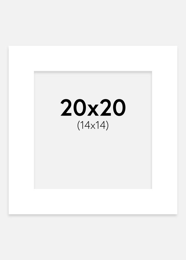 Passe-partout Bianco puro 20x20 cm (14x14 cm)
