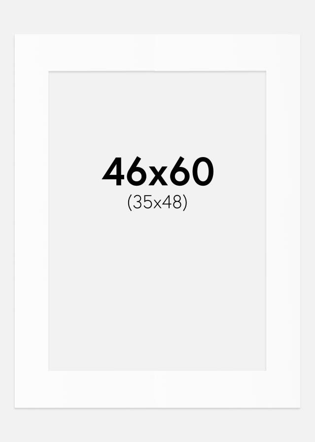 Passe-partout Bianco Standard (Bordo interno bianco) 46x60 cm (35x48)