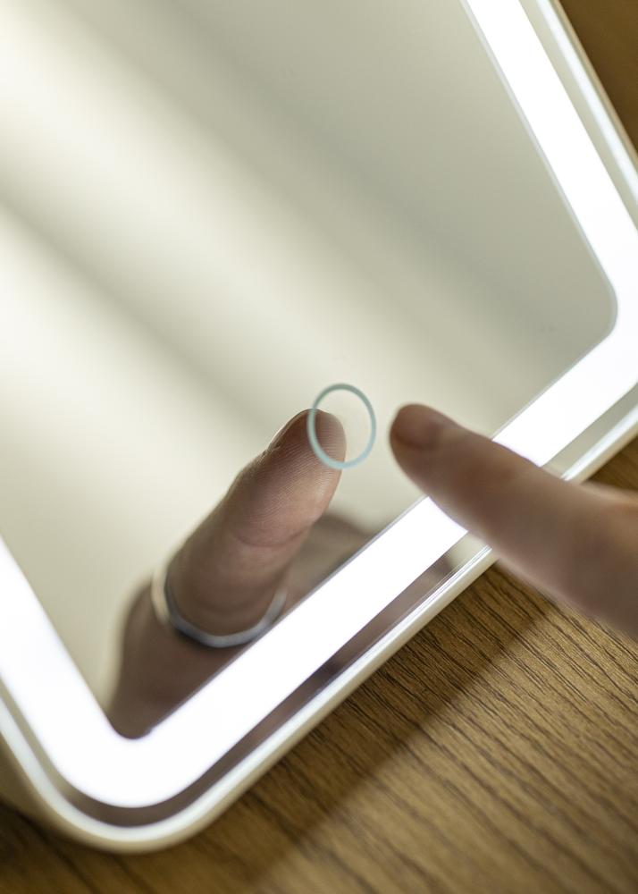 KAILA Specchio per trucco Travel LED Ricaricabile Bianco 17x23 cm