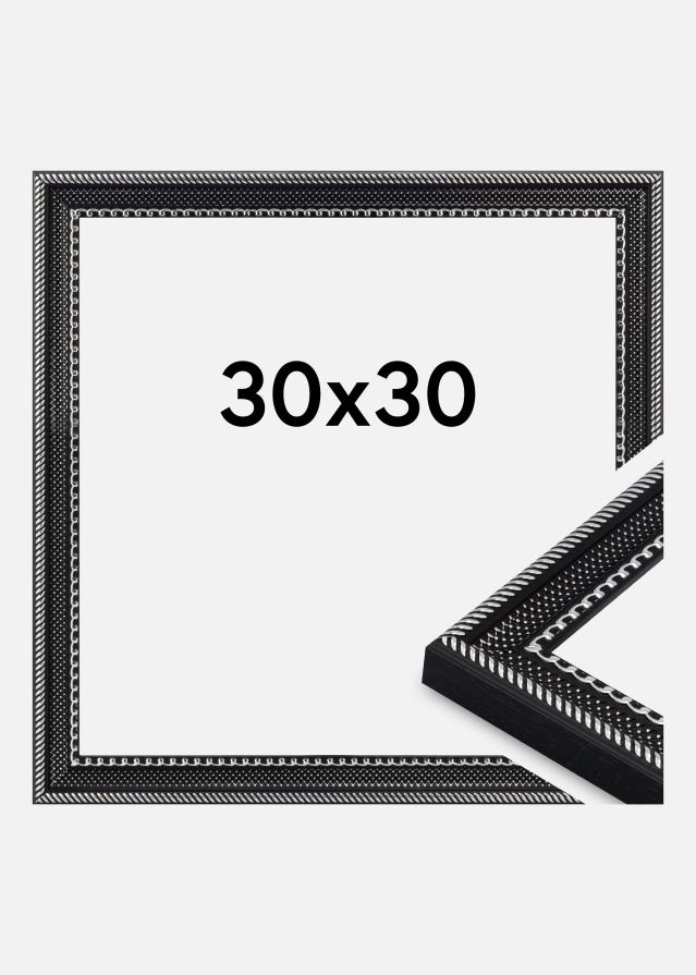 Cornice Trellis Vetro acrilico Nero 30x30 cm