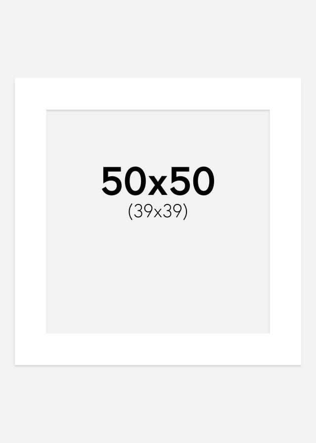 Passe-partout Bianco puro 50x50 cm (39x39 cm)