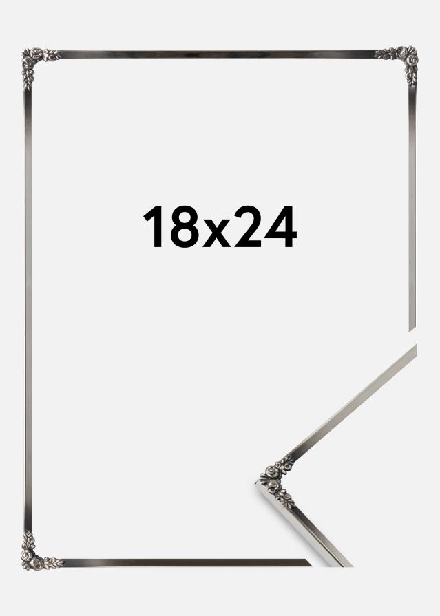 Cornice Rosen Metallo Argento 18x24 cm