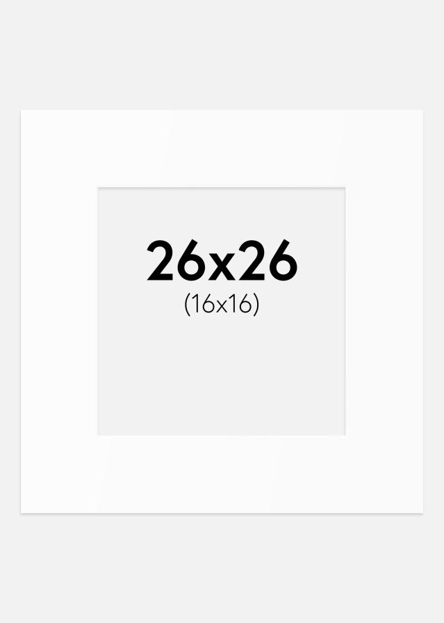 Passe-partout Bianco Standard (Bordo interno bianco) 26x26 cm (16x16)