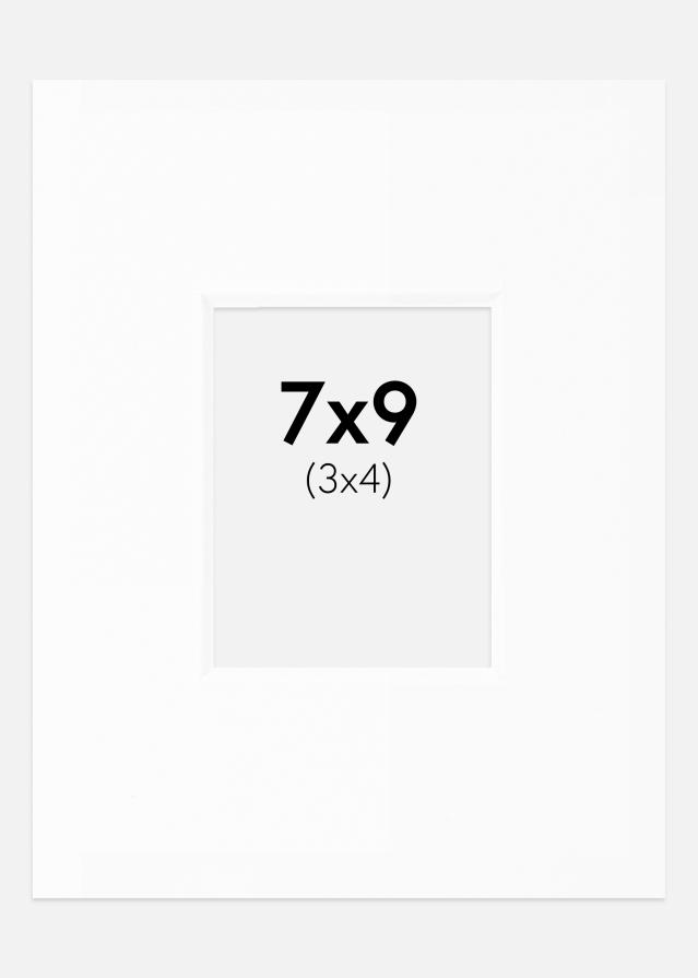 Passe-partout Bianco Standard (Bordo interno bianco) 7x9 cm (3x4)