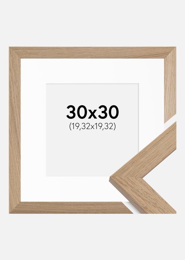 Cornice Trendline Rovere 30x30 cm - Passe-partout Bianco 8x8 inches